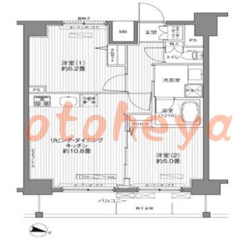 楽器可 ピアノ可 で 東京23区の賃貸マンション物件 2LDK 18.2万円の写真1