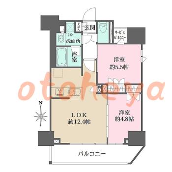 楽器可 ピアノ可 で 東京近郊の賃貸物件 2LDK 26.1万円の写真1