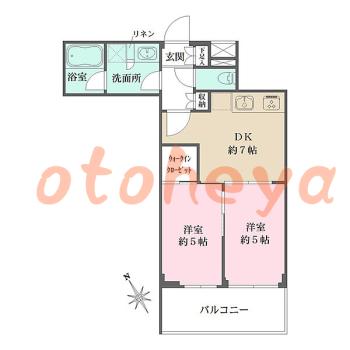 楽器可 ピアノ可 で 東京近郊の賃貸物件 2DK 20.9万円の写真1