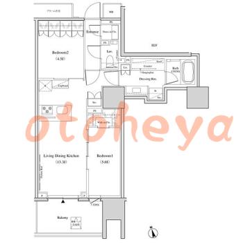 楽器可 ピアノ可 で 東京23区の賃貸マンション物件 2LDK 27.1万円の写真1