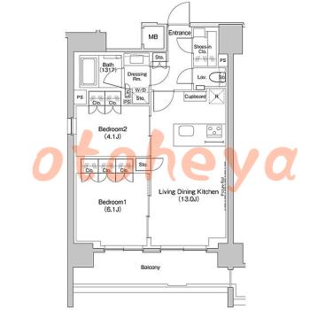 楽器可 ピアノ可 で 東京近郊の賃貸物件 2LDK 28万円の写真1