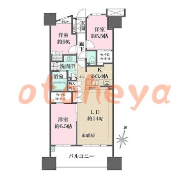 楽器可 ピアノ可 で 東京23区の賃貸マンション物件 3LDK 19.5万円の写真1