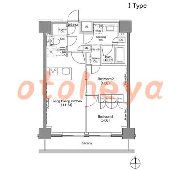 楽器可 ピアノ可 で 東京近郊の賃貸物件 2LDK 26万円の写真1