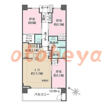 楽器可 ピアノ可 で 東急沿線の賃貸物件 3LDK 24万円の写真1