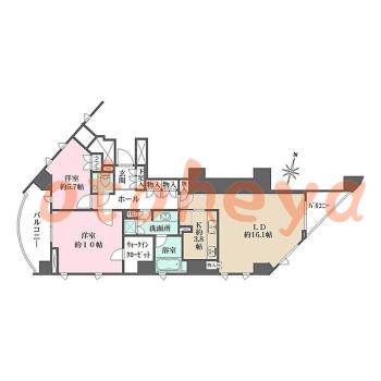 楽器可 ピアノ可 で 東京23区の賃貸マンション物件 2LDK 58万円の写真1