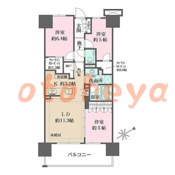 楽器可 ピアノ可 で 東京23区の賃貸マンション物件 3LDK 25.2万円の写真1