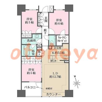  楽器可ピアノ相談の賃貸物件 3LDK 36万円の写真1