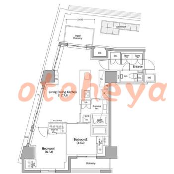 楽器可 ピアノ可 で 東急沿線の賃貸物件 2LDK 43.5万円の写真1