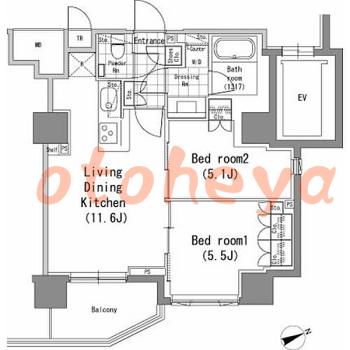楽器可 ピアノ可 で 東京23区の賃貸マンション物件 2LDK 30万円の写真1