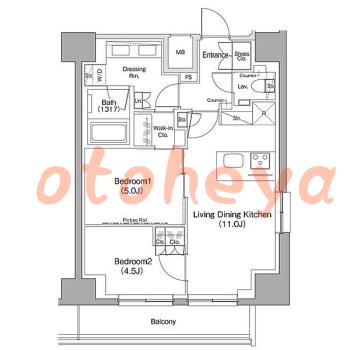 楽器可 ピアノ可 で 東京近郊 地下鉄の賃貸マンション物件 2LDK 31.5万円の写真1
