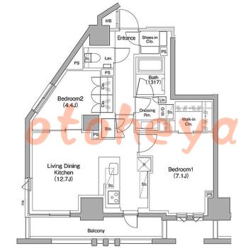 楽器可 ピアノ可 で 東京23区の賃貸マンション物件 2LDK 35万円の写真1