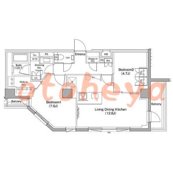 楽器可 ピアノ可 で 東京近郊の賃貸物件 2LDK 29.7万円の写真1