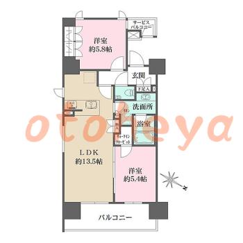 楽器可 ピアノ可 で 東京近郊の賃貸物件 2LDK 27.8万円の写真1