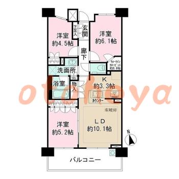 楽器可 ピアノ可 で 東京近郊 JRの賃貸物件 3LDK 15.5万円の写真1