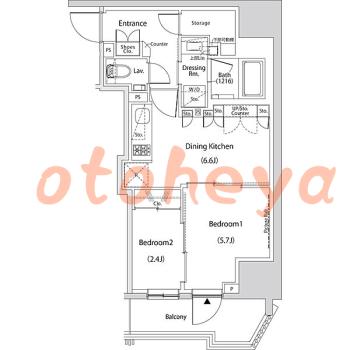 楽器可 ピアノ可 で 東京23区の賃貸マンション物件 2DK 19.9万円の写真1