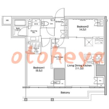 楽器可 ピアノ可 で 東京23区の賃貸マンション物件 2LDK 24.5万円の写真1