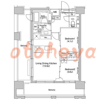 楽器可 ピアノ可 で 東京23区の賃貸マンション物件 2LDK 22.9万円の写真1