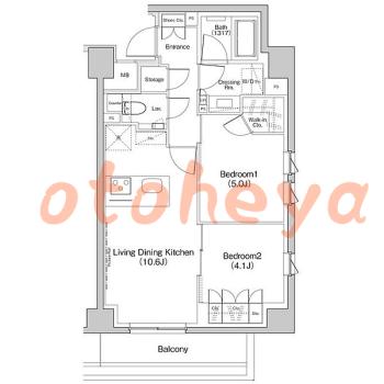 楽器可 ピアノ可 で 東京23区の賃貸マンション物件 2LDK 35万円の写真1