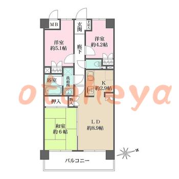 楽器可 ピアノ可 で 東京市部の賃貸マンション物件 3LDK 17.2万円の写真1