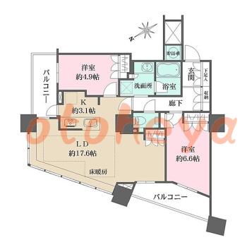 楽器可 ピアノ可 で 東京23区の賃貸マンション物件 2LDK 40万円の写真1