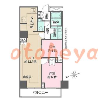 楽器可 ピアノ可 で 東京23区の賃貸マンション物件 2LDK 28万円の写真1