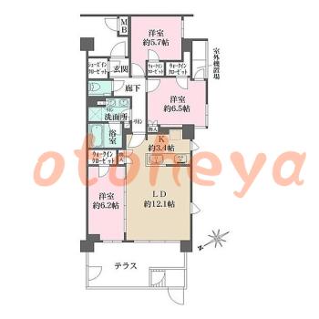 楽器可 ピアノ可 で 東京23区の賃貸マンション物件 3LDK 35万円の写真1