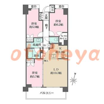 楽器可 ピアノ可 で 東京近郊の賃貸物件 3LDK 26.8万円の写真1