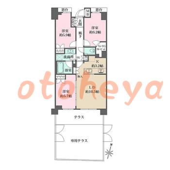 楽器可 ピアノ可 で 東京近郊の賃貸物件 3LDK 27.3万円の写真1