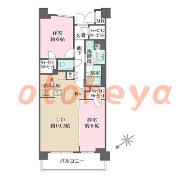 楽器可 ピアノ可 で 東京近郊の賃貸物件 2LDK 25.8万円の写真1