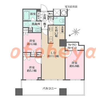 楽器可 ピアノ可 で 東京23区の賃貸マンション物件 3LDK 43万円の写真1