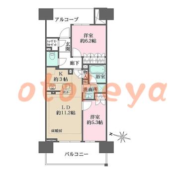 楽器可 ピアノ可 で 埼玉県の賃貸マンション物件 2LDK 15万円の写真1