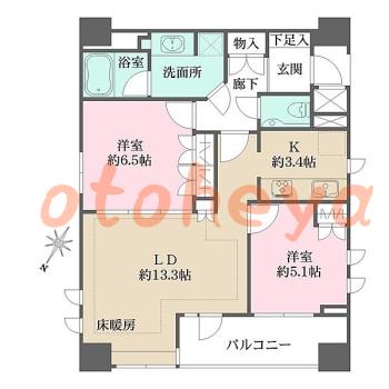 楽器可 ピアノ可 で 東京市部の賃貸マンション物件 2LDK 16.8万円の写真1