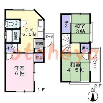 楽器可 ピアノ可 で 東京近郊の賃貸物件 3DK 4.5万円の写真1