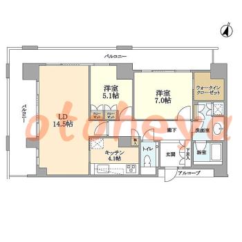 楽器可 ピアノ可 で 東京23区の賃貸マンション物件 2LDK 31万円の写真1