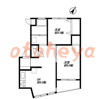 楽器可 ピアノ可 で 東急沿線の賃貸物件 2DK 7.4万円の写真1
