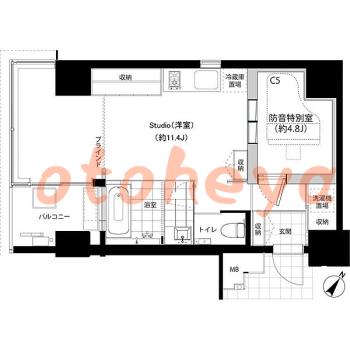 楽器可 ピアノ可 で 東京近郊 JRの賃貸物件 1R 18.7万円の写真1