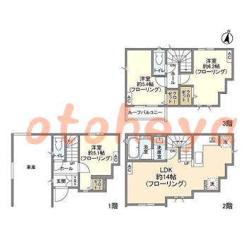 楽器可 ピアノ可 で 埼玉県の賃貸マンション物件 3LDK 19.3万円の写真1