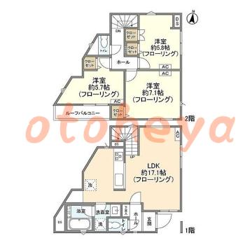 楽器可 ピアノ可 で 東京23区の賃貸マンション物件 3LDK 28万円の写真1