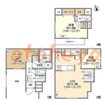 楽器可 ピアノ可 で 東京市部の賃貸マンション物件 2SLDK 19.2万円の写真1