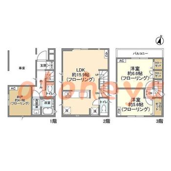 楽器可 ピアノ可 で 東武沿線の賃貸物件 2SLDK 18.1万円の写真1