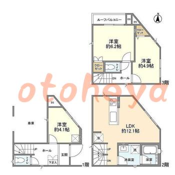 楽器可 ピアノ可 で 東京23区の賃貸マンション物件 3LDK 20.5万円の写真1