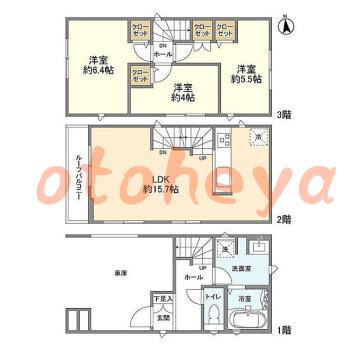 楽器可 ピアノ可 で 埼玉県の賃貸マンション物件 3LDK 20.4万円の写真1