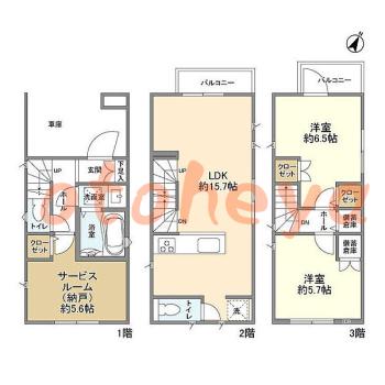 楽器可 ピアノ可 で 東急沿線の賃貸物件 2SLDK 22.7万円の写真1