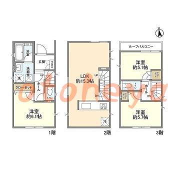 楽器可 ピアノ可 で 神奈川県の賃貸マンション物件 3LDK 21.4万円の写真1