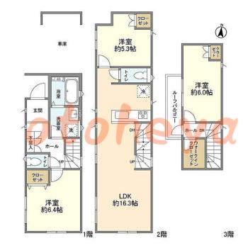 楽器可 ピアノ可 で 東急沿線の賃貸物件 3LDK 33.8万円の写真1
