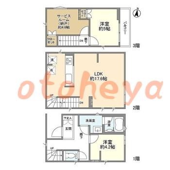 楽器可 ピアノ可 で 東京23区の賃貸マンション物件 2SLDK 21.4万円の写真1
