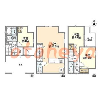 楽器可 ピアノ可 で 東武沿線の賃貸物件 3LDK 20.8万円の写真1