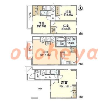 楽器可 ピアノ可 で 埼玉県の賃貸マンション物件 4LDK 18.4万円の写真1