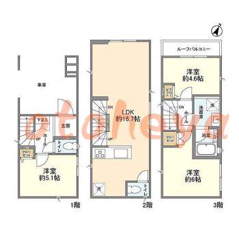楽器可 ピアノ可 で 東京23区の賃貸マンション物件 3LDK 23.6万円の写真1