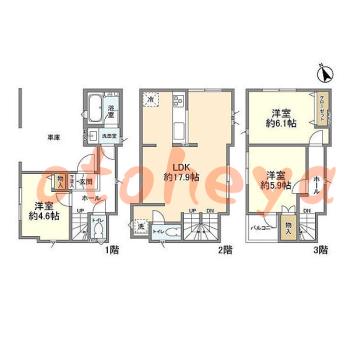 楽器可 ピアノ可 で 東京23区の賃貸マンション物件 3LDK 25万円の写真1